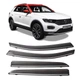 Дефлектори вікон Volkswagen T-Roc 2018- повний комплект (Молдин з нержавіючої сталі) - изображение 1