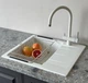Кухонная мойка гранит GRANADO Madrid White (1605) + сифон одинарный для кухонной мойки Nova - изображение 2