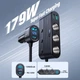 Разветвитель прикуривателя автомобиля 3 гнезда с USB-C PD30W + 3 x USB-A с кабелем 1м с выключателем с вольтметром Joyroom 179W QC3.0 + PD30W 7in1 - изображение 3