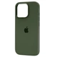 Чехол Fiji Silicone Case для Apple iPhone 16 Pro бампер накладка Soft Touch с микрофиброй Pinery Green - изображение 1