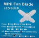 Лампочка складана світлодіодна 4 лопаті E27 KK-202 Mini fan blade bulb - зображення 6