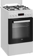Beko Плита комби, 60л, 50x60см, дисплей, конвекция, чугун, белый - изображение 4