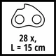 Einhell Цепь для пилы 15см 28T 1мм - изображение 2