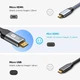 Двоспрямований плетений кабель шнур Nierbo Mini HDMI to HDMI 2.0 2 м сірий - изображение 3