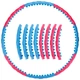 Обруч массажный разборной 8 секций для похудения d-103 см Хула Хуп Hula Hoop SUPER WIDE розово-голубой 3002 - изображение 1