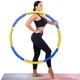 Обруч для похудения массажный разборной 8 секций d-100 Хула Хуп Hula Hoop DYNAMIC HOOP желтый-синий JS-6018 - изображение 9