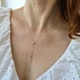 Серебряное колье Треугольник с подвеской Цепочка 40 - 45 см серебро 925 пробы Родированное вс624р 2.86г - изображение 4