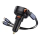 ОЗУ Baseus Enjoyment Pro Car Charger USB + Retractable C&iP Cable 60W black - изображение 2