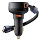 ОЗУ Baseus Enjoyment Pro Car Charger USB + Retractable C&iP Cable 60W black - изображение 3