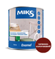 Эмаль алкидная глянцевая MIKS Color (Красно-коричневая) 2,8 кг - изображение 1