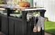 Cтіл cадовий для барбекю Keter Unity Chef 415 L з мийкою графіт (249459) - зображення 4