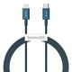 Кабель для Iphone на 1м. Type-C to Lightning Superior Series 2.4A Blue, Baseus для зарядки та передачі даних (CATLYS-A03) - зображення 1