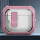 Футляр противоударный Locking Button для наушников Airpods 4 Pink - изображение 2