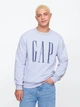 Свитшот на флисе мужской GAP 913017951 M Голубой с принтом (1159835945) - изображение 1