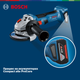 Акумуляторна бещіткова кутова шліфмашина Bosch GWS 18V-8 + 1 акумулятор GBA 18 В 4 Аг + професійний швидкозарядний пристрій GAL 18V-40 + кейс (06019N9021) - зображення 4