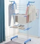Сушилка Garment rack with wheels для белья, напольная складная из нержавеющей стали и ABS пластика - изображение 3