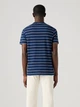 Футболка хлопковая длинная мужская Levi`s SS Original Hm Tee Taper Stripe 56605-0257 2XL Синяя (5401157979938) - изображение 2