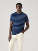 Футболка хлопковая длинная мужская Levi`s SS Original Hm Tee Taper Stripe 56605-0257 2XL Синяя (5401157979938) - изображение 3