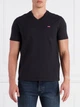 Футболка хлопковая длинная мужская Levi`s Original Hm Vneck Mineral Black 85641-0001 2XL Черная (5400816655534) - изображение 4