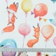 Ткань коттон Лесные звери на шарах фон белый (109г/м.кв265см пог.м) 165260 - изображение 3