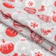 Новогодняя ткань лонета Шары красный фон серый (150г/м.кв280см пог.м) 183404 - изображение 1