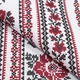 Тканина скатертна рогожка орнамент маки білий фон (160г/м.кв150см пог.м) 184457 - зображення 1