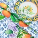 Декоративная ткань лонета Сирень тарелки фон молочный (176г/м.кв280см пог.м) 171289 - изображение 1