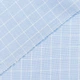 Тканина сорочкова котон рогожка біла клітинка на блакитному (110г/м.кв150см пог.м) 173069 - зображення 4