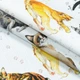 Декоративная ткань лонета Котики желтый, черный фон молочный (180г/м.кв280см пог.м) 171271 - изображение 1