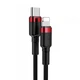Кабель Baseus Cafule Type-C to Lightning PD 18W 1M Чорний/Червоний (CATLKLF-91) (253300) - зображення 3