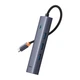 USB Hub Baseus Flite 6-Port Type-C to HDMI4K 60Hz*1+USB 3.0*3+PD*1+RJ45*1 Сірий (252436) - зображення 2
