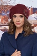 Берет Braxton «Кассия» с вышивкой из камней, бордовый (6026) - изображение 1