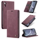 Чехол-книжка CaseMe из нубука для iPhone XR Бордовый - изображение 2