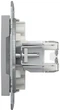 Розетка компьютерная RJ-45 двойная, Серебристая , EPH4400161 Asfora Schneider - изображение 4