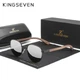 Женские поляризационные солнцезащитные очки KINGSEVEN W5519 Silver - изображение 1