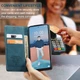 Чехол-книжка CaseMe из нубука для Xiaomi Poco X5 5G Бирюзовый - изображение 9