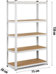 Regał magazynowy Humberg 4841 150 x 75 x 30 cm (5908220477716) - obraz 5