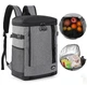 Терморюкзак Сумка-холодильник 45×30×18 см Для пикников, обедов, доставки Серый - изображение 1