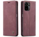 Чохол-книжка CaseMe із нубуку для Xiaomi Redmi Note 10/10s Бордовий - зображення 8