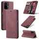 Чохол-книжка CaseMe із нубуку для Xiaomi Redmi Note 10/10s Бордовий - зображення 4
