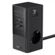 Мережевий зарядний пристрій 4 виходи 35W Baseus Power Combo Tower Digital (2USB/2Type-C, 35W, PD/QC). Black - зображення 4