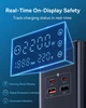 Мережевий зарядний пристрій 4 виходи 35W Baseus Power Combo Tower Digital (2USB/2Type-C, 35W, PD/QC). Black - зображення 8