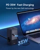Мережевий зарядний пристрій 4 виходи 35W Baseus Power Combo Tower Digital (2USB/2Type-C, 35W, PD/QC). Black - зображення 11