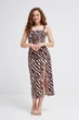 Сарафан міді з розрізом Wear me L Шоколад (зебра) (16_25_11099) - изображение 1