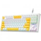 Клавиатура Aula F3032 keycaps plus 21 Yellow keys KRGD Red USB UA White (6948391204680) (253582) - изображение 2