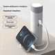 Лампа настільна висувна портативна бездротова універсальна 4в1 powerbank нічник світлодіодний ліхтар підставка під телефон акумулятор 5000 мАг - зображення 7