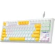 Клавиатура Aula F3032 keycaps plus 21 Yellow keys KRGD Red USB UA White (6948391204680) - изображение 2