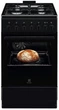 Плита Electrolux LKK520022K комбинированная, 57л, 50x60см, конвекция, черный - изображение 1