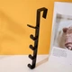 Вешалка накидная на дверь 5 крючков вертикальная для одежды и аксессуаров, из пластика 1 шт. Черный - изображение 9