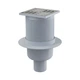 Трап AlcaPlast APV32 прямий з гідрозатвором SMART, 105х105/50, нержавіюча сталь/пластик - зображення 1
